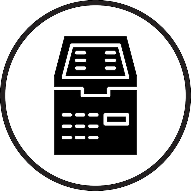 Diseño vectorial del estilo del icono de la máquina ATM