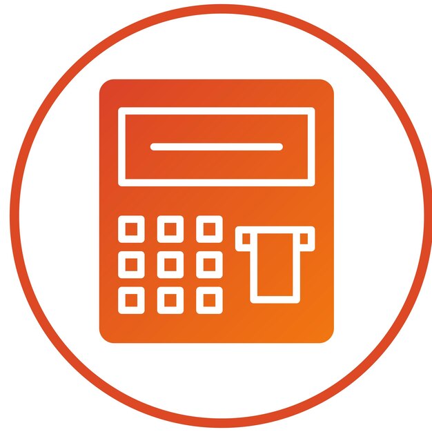 Diseño vectorial del estilo del icono de la máquina ATM