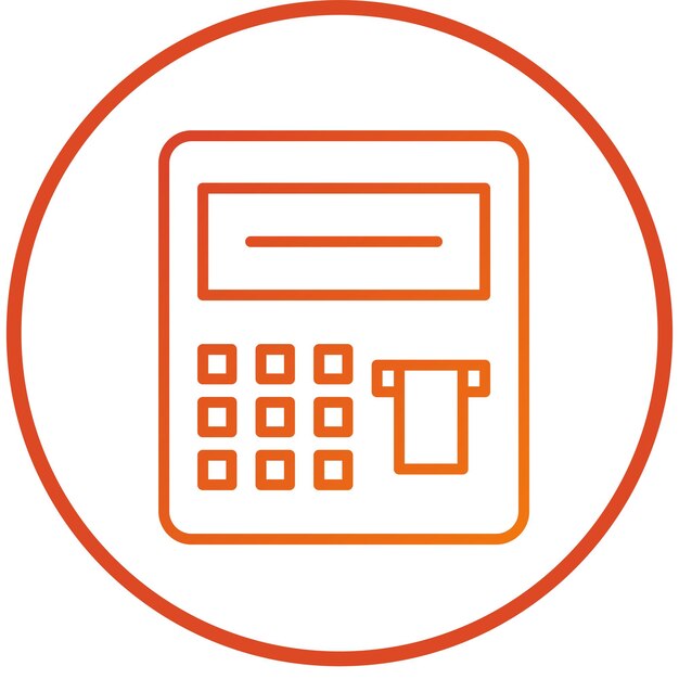 Diseño vectorial del estilo del icono de la máquina ATM