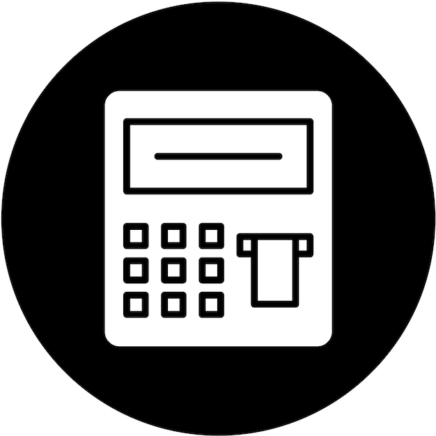 Diseño vectorial del estilo del icono de la máquina ATM