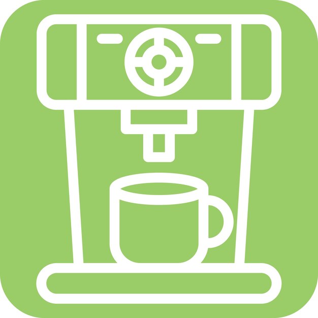 Vector diseño vectorial del estilo del icono de la máquina de café