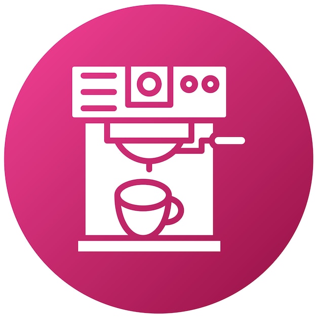Diseño vectorial del estilo del icono de la máquina de café