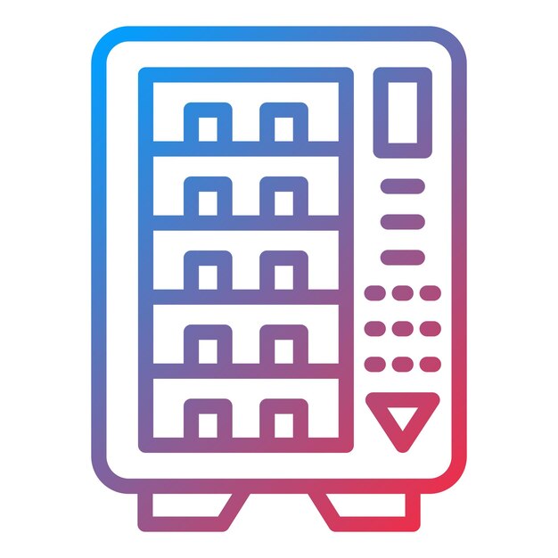 Diseño vectorial Estilo del icono de la máquina expendedora