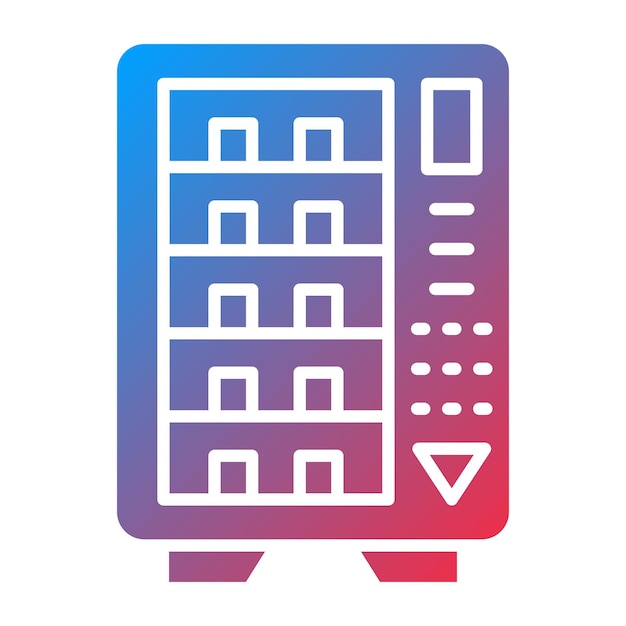 Diseño vectorial Estilo del icono de la máquina expendedora