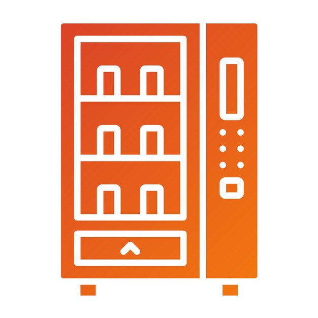 Diseño vectorial Estilo del icono de la máquina expendedora