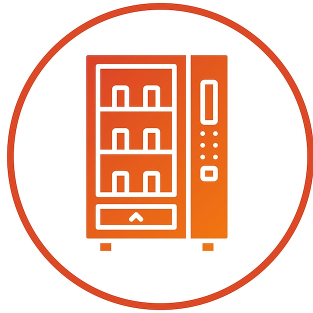 Diseño vectorial Estilo del icono de la máquina expendedora