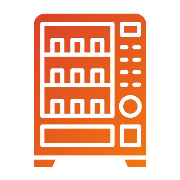Diseño vectorial Estilo del icono de la máquina expendedora