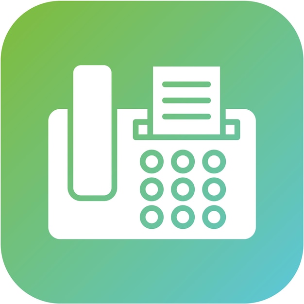 Diseño vectorial del estilo del icono de la máquina de fax