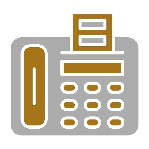 Diseño vectorial del estilo del icono de la máquina de fax