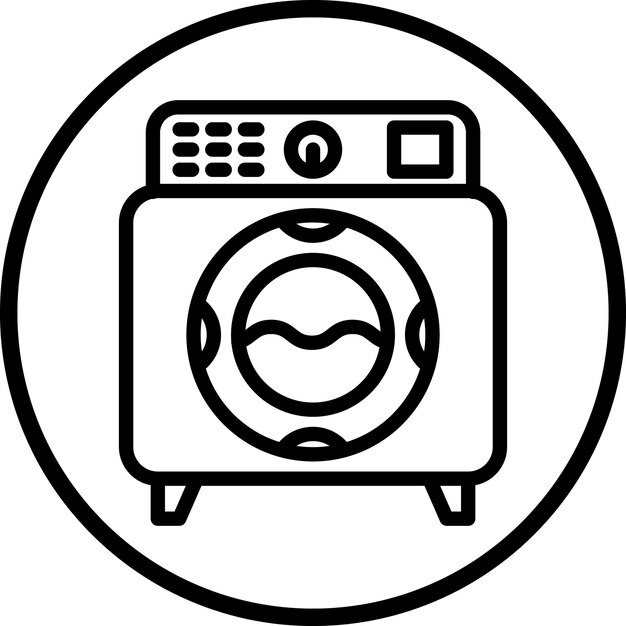 Diseño vectorial Estilo del icono de la máquina de lavar