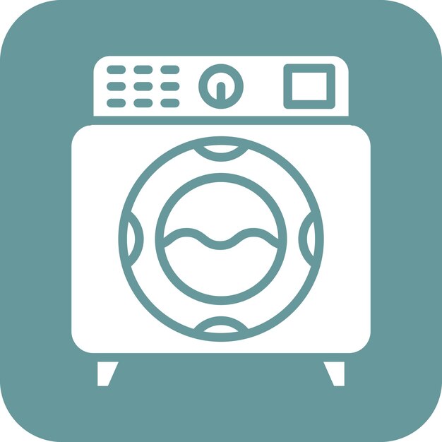 Diseño vectorial Estilo del icono de la máquina de lavar