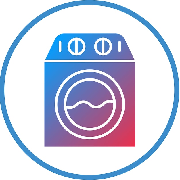 Diseño vectorial Estilo del icono de la máquina de lavar