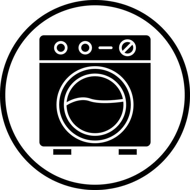 Diseño vectorial Estilo del icono de la máquina de lavar