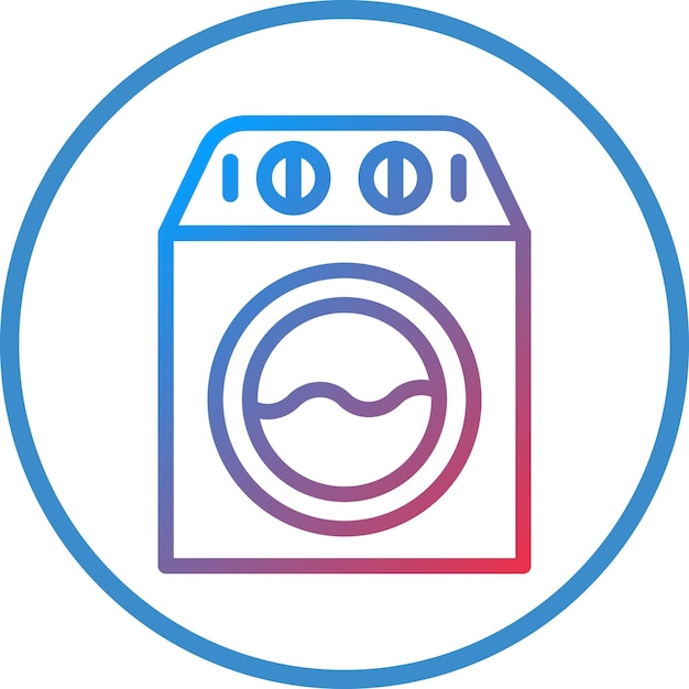 Diseño vectorial Estilo del icono de la máquina de lavar