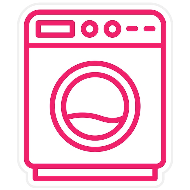 Diseño vectorial Estilo del icono de la máquina de lavar