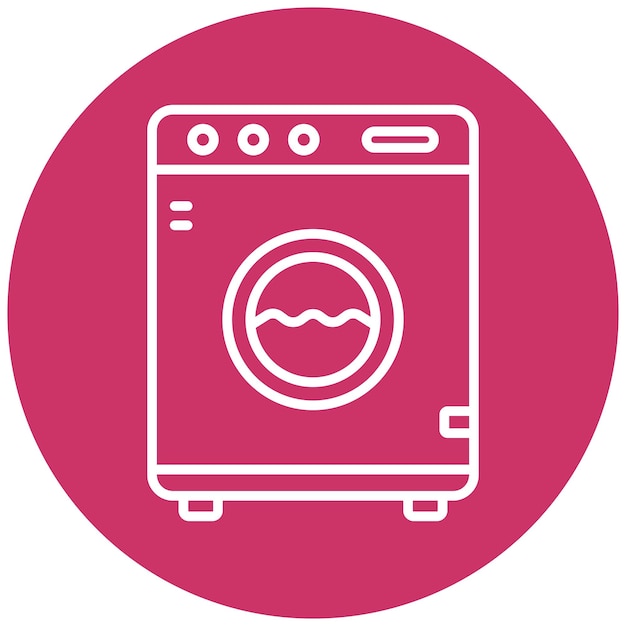 Diseño vectorial Estilo del icono de la máquina de lavar