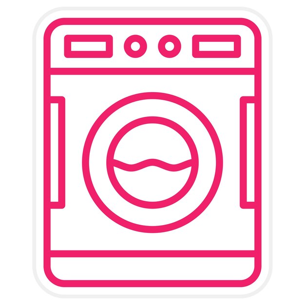 Diseño vectorial Estilo del icono de la máquina de lavar