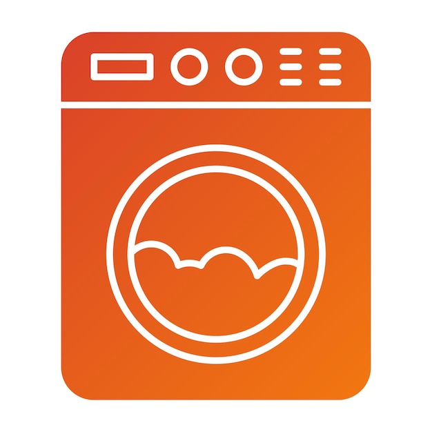 Diseño vectorial Estilo del icono de la máquina de lavar