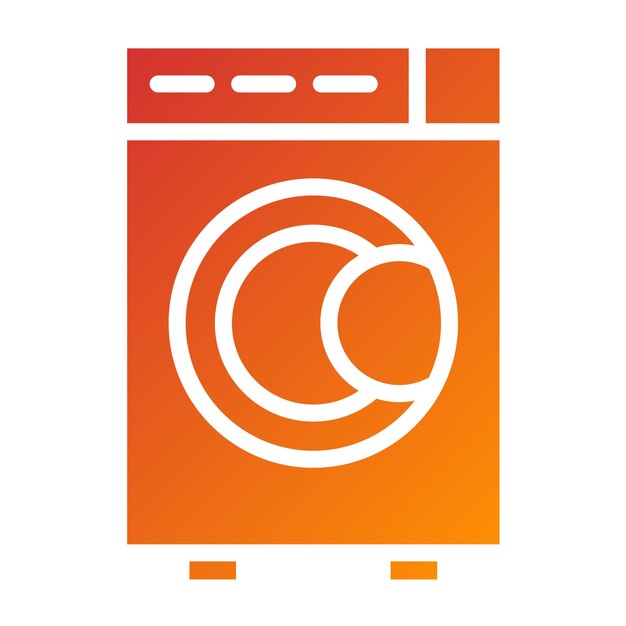 Diseño vectorial Estilo del icono de la máquina de lavar