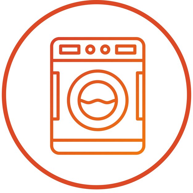 Diseño vectorial Estilo del icono de la máquina de lavar