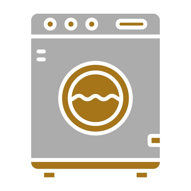 Diseño vectorial Estilo del icono de la máquina de lavar
