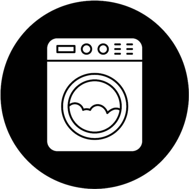 Diseño vectorial Estilo del icono de la máquina de lavar