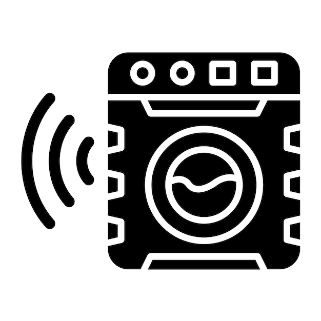 Diseño vectorial Estilo del icono de la máquina de lavar