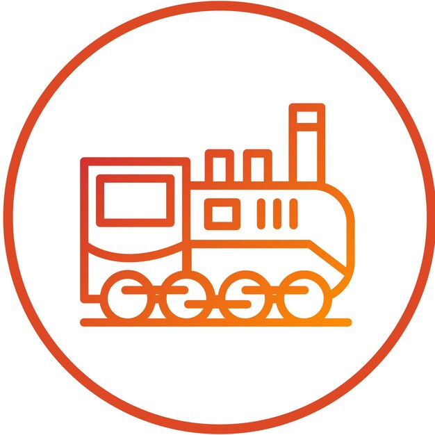 Diseño vectorial del estilo del icono de la máquina de vapor