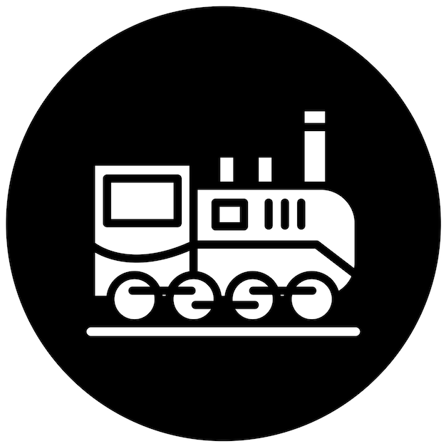 Diseño vectorial del estilo del icono de la máquina de vapor