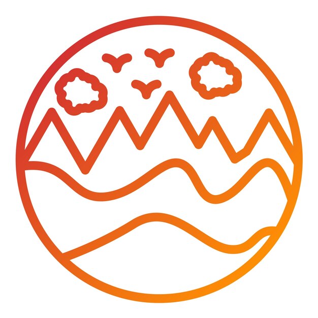Diseño vectorial Estilo de icono de mar