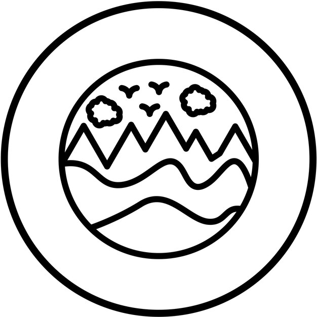 Diseño vectorial Estilo de icono de mar