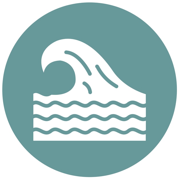 Diseño vectorial Estilo de icono de mar