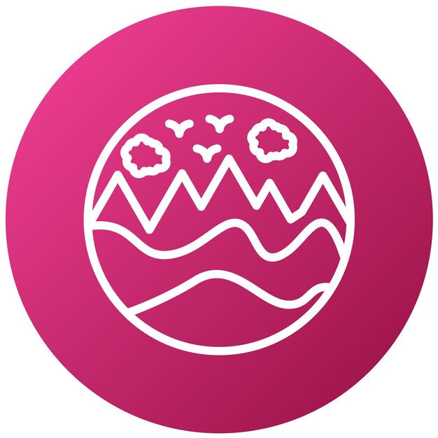 Diseño vectorial Estilo de icono de mar