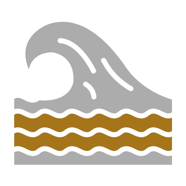 Diseño vectorial Estilo de icono de mar
