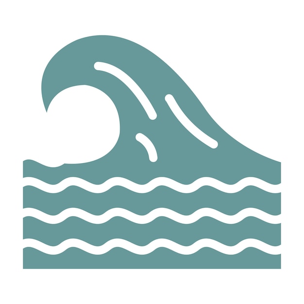 Diseño vectorial Estilo de icono de mar