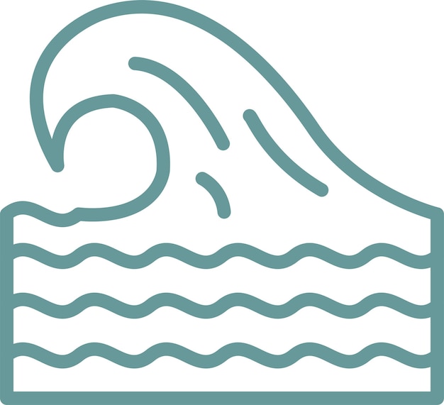 Diseño vectorial Estilo de icono de mar