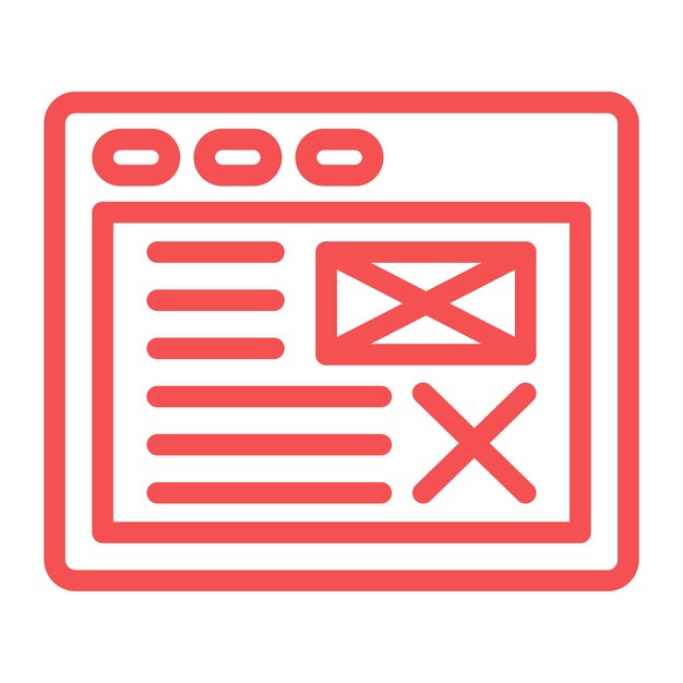Diseño vectorial Estilo del icono del marco de alambre