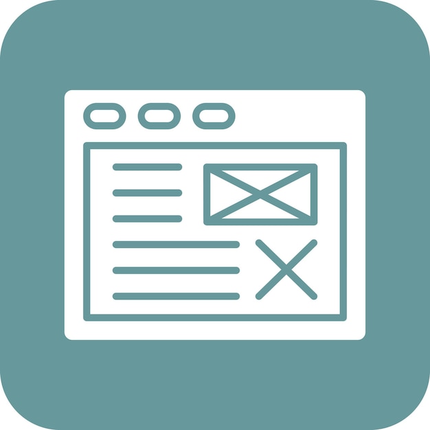 Diseño vectorial Estilo del icono del marco de alambre