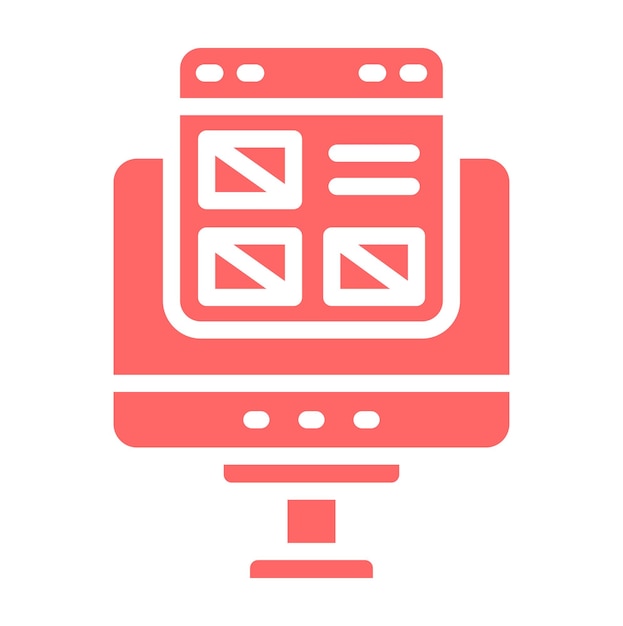 Diseño vectorial Estilo del icono del marco de alambre