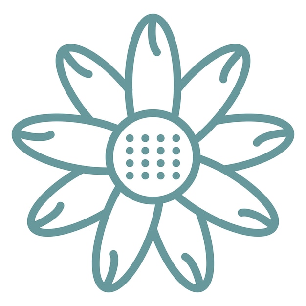 Diseño vectorial Estilo de icono de margarita