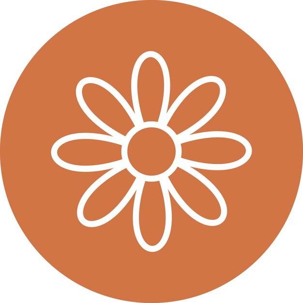 Diseño vectorial Estilo de icono de margarita