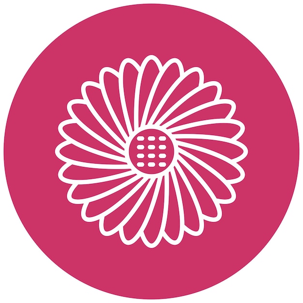 Diseño vectorial Estilo de icono de margarita