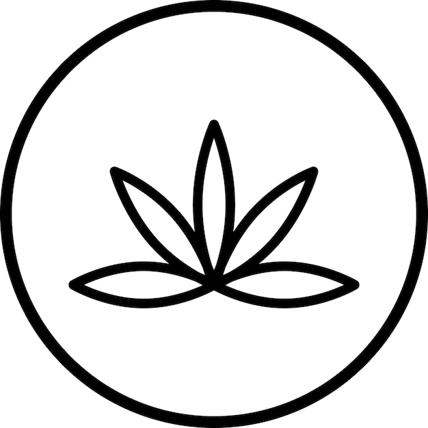 Diseño vectorial Estilo del icono de la marihuana