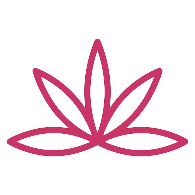 Diseño vectorial estilo del icono de la marihuana