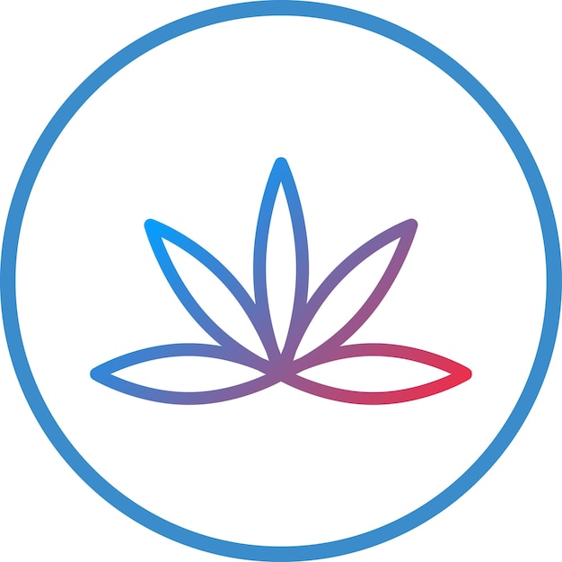 Diseño vectorial Estilo del icono de la marihuana