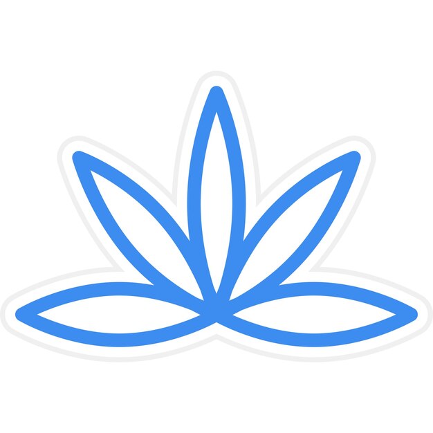 Diseño vectorial Estilo del icono de la marihuana