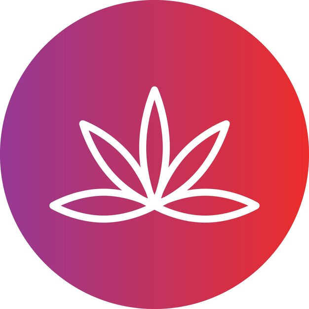 Diseño vectorial Estilo del icono de la marihuana