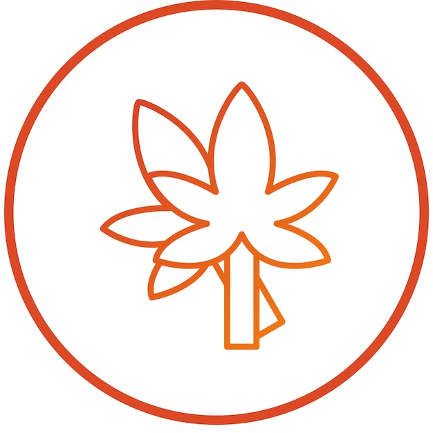 Diseño vectorial Estilo del icono de la marihuana