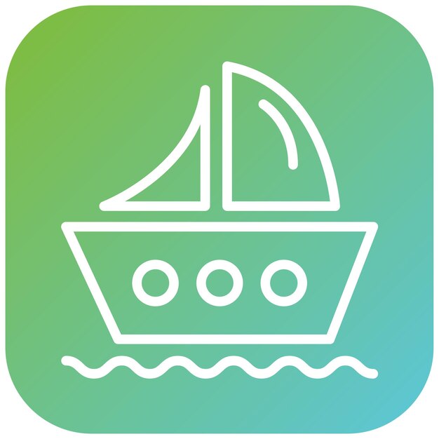 Diseño vectorial Estilo de icono de Marina