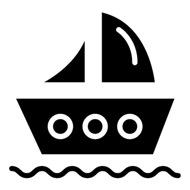 Diseño vectorial Estilo de icono de Marina